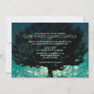 Invitaciones de la boda de la luz del jardín del