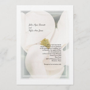 Invitaciones de la boda de la magnolia meridional