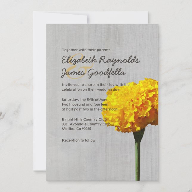 Invitaciones de la boda de la maravilla del (Anverso)