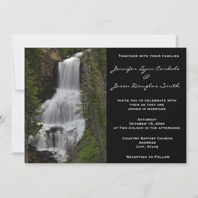 Invitaciones de la boda de la naturaleza de la (Anverso)