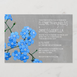 Invitaciones de la boda de la nomeolvides