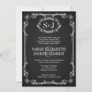 Invitaciones de la boda de la tipografía del