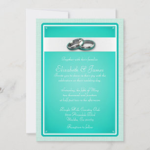 Invitaciones de la boda de la turquesa