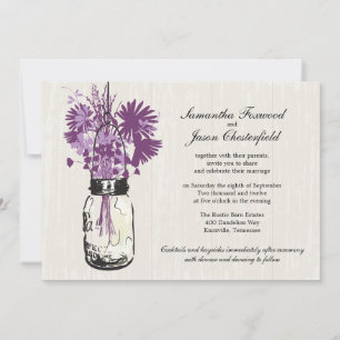 Invitaciones de la boda de las flores salvajes y