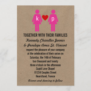 Invitaciones de la boda de los pares del amor del