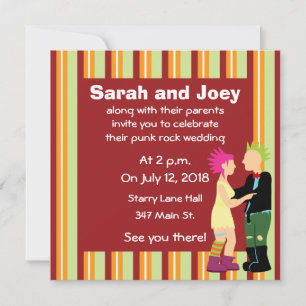 Invitaciones de la boda de novia y del novio del