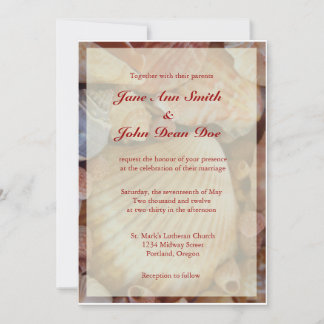 Invitaciones de la boda de playa: Seashell