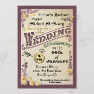 Invitaciones de la boda de Steampunk del Victorian