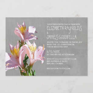 Invitaciones de la boda del Alstroemeria