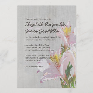 Invitaciones de la boda del Alstroemeria del