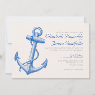 Invitaciones de la boda del ancla