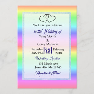 Invitaciones de la boda del arco iris LGBT
