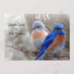 Invitaciones de la boda del Bluebird
