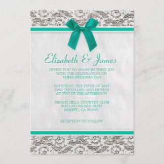 Invitaciones de la boda del cordón del país de la