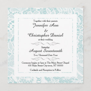 Invitaciones de la boda del cordón - el cuadrado