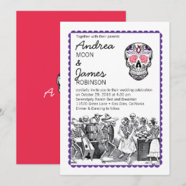 Invitaciones de la boda del cráneo de los