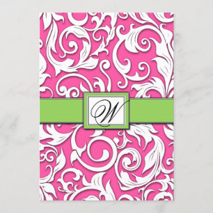 Invitaciones de la boda del damasco de las rosas