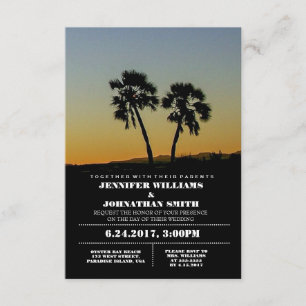 Invitaciones de la boda del destino de la