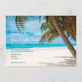 Invitaciones de la boda del destino de la playa de