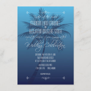 Invitaciones de la boda del destino de la playa de