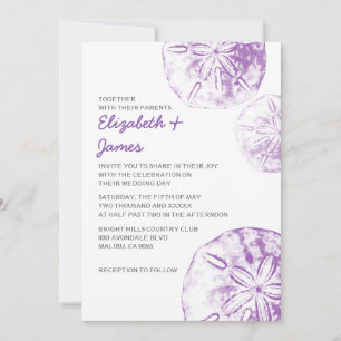 Invitaciones de la boda del dólar de arena de la