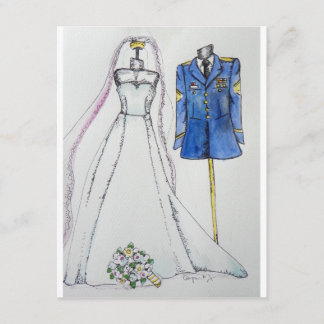 Invitaciones de la boda del ejército