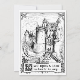 Invitaciones de la boda del guión del cuento de