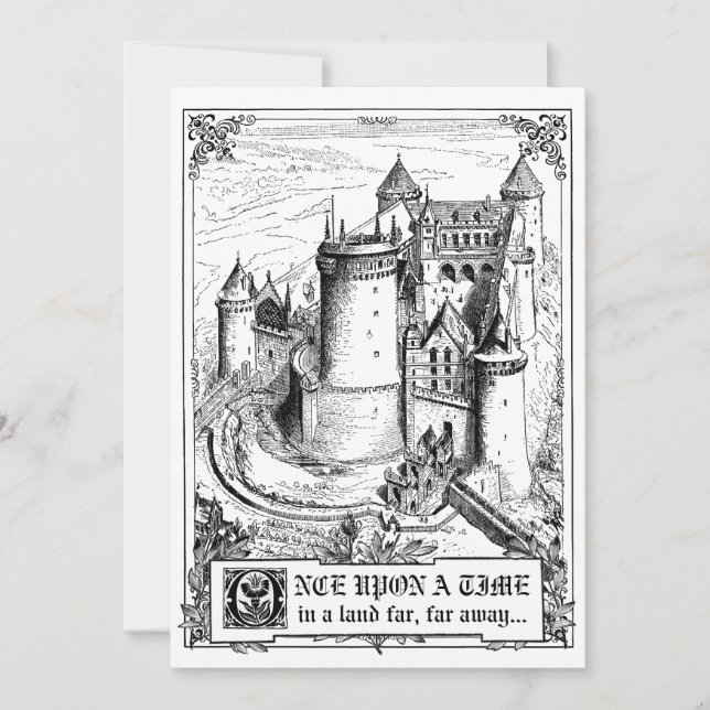 Invitaciones de la boda del guión del cuento de (Anverso)