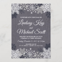 Invitaciones de la boda del invierno