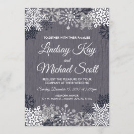Invitaciones de la boda del invierno