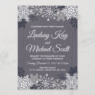 Invitaciones de la boda del invierno