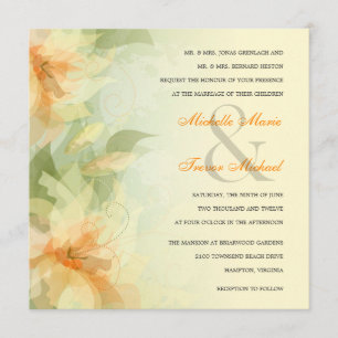 Invitaciones de la boda del jardín - floral