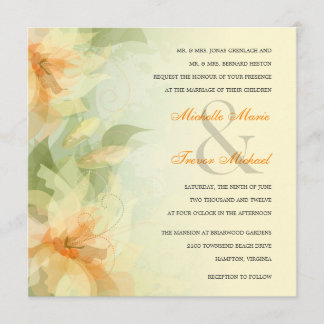 Invitaciones de la boda del jardín - floral