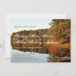 Invitaciones de la boda del lago leaves de los