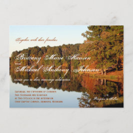 Invitaciones de la boda del lago leaves de los