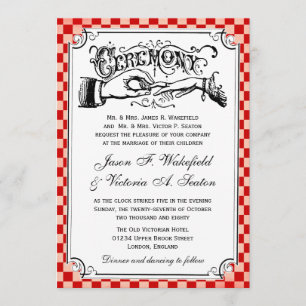 Invitaciones de la boda del tablero de damas de