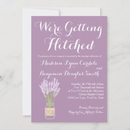 Invitaciones de la boda del tarro y de la lavanda