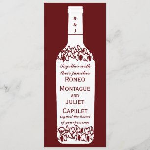 Invitaciones de la boda del viñedo