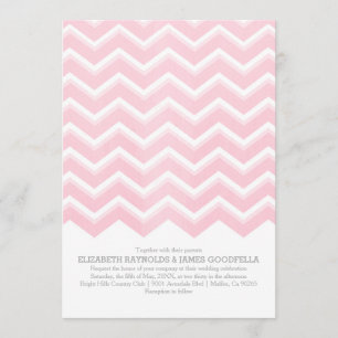 Invitaciones de la boda del zigzag de Chevron