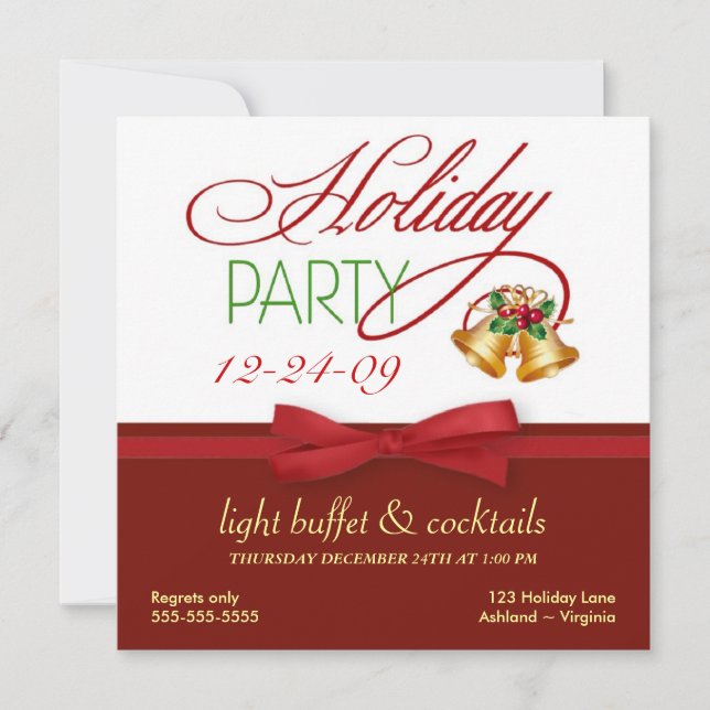 Invitaciones de la casa abierta del día de fiesta (Anverso)