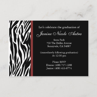 Invitaciones de la cebra