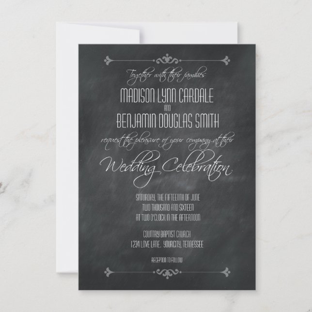 Invitaciones de la celebración de la boda de la (Anverso)