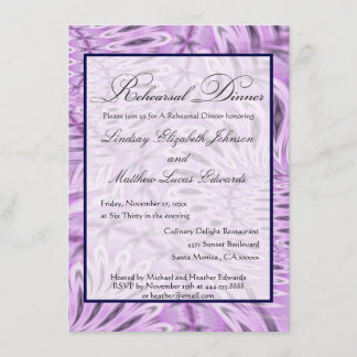 Invitaciones de la cena del ensayo
