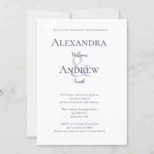 Invitaciones de la cena del ensayo de la