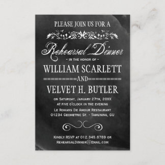Invitaciones de la cena del ensayo de la acuarela
