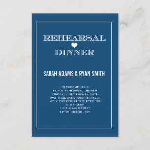 Invitaciones de la cena del ensayo de la boda del