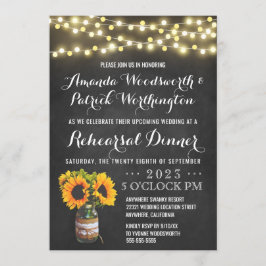 Invitaciones de la cena del ensayo de la pizarra