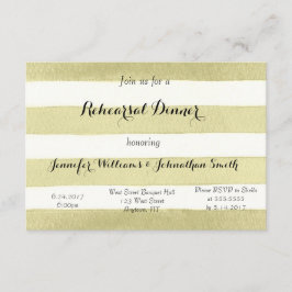 Invitaciones de la cena del ensayo de la raya del