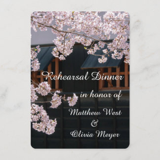 Invitaciones de la cena del ensayo de las flores