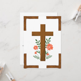 invitaciones de la cruz botánica de primera comuni